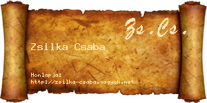 Zsilka Csaba névjegykártya